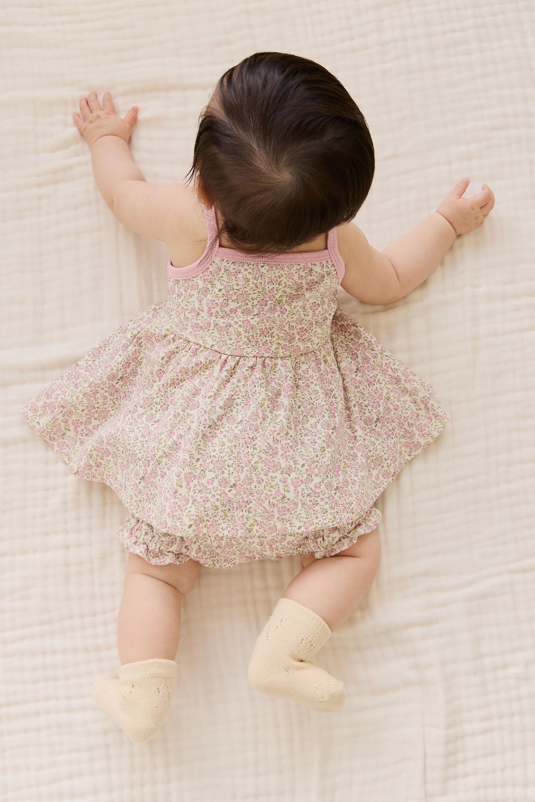 Organic Cotton Frill Bloomer - Tully Mauve Childrens Bloomer from Jamie Kay NZ