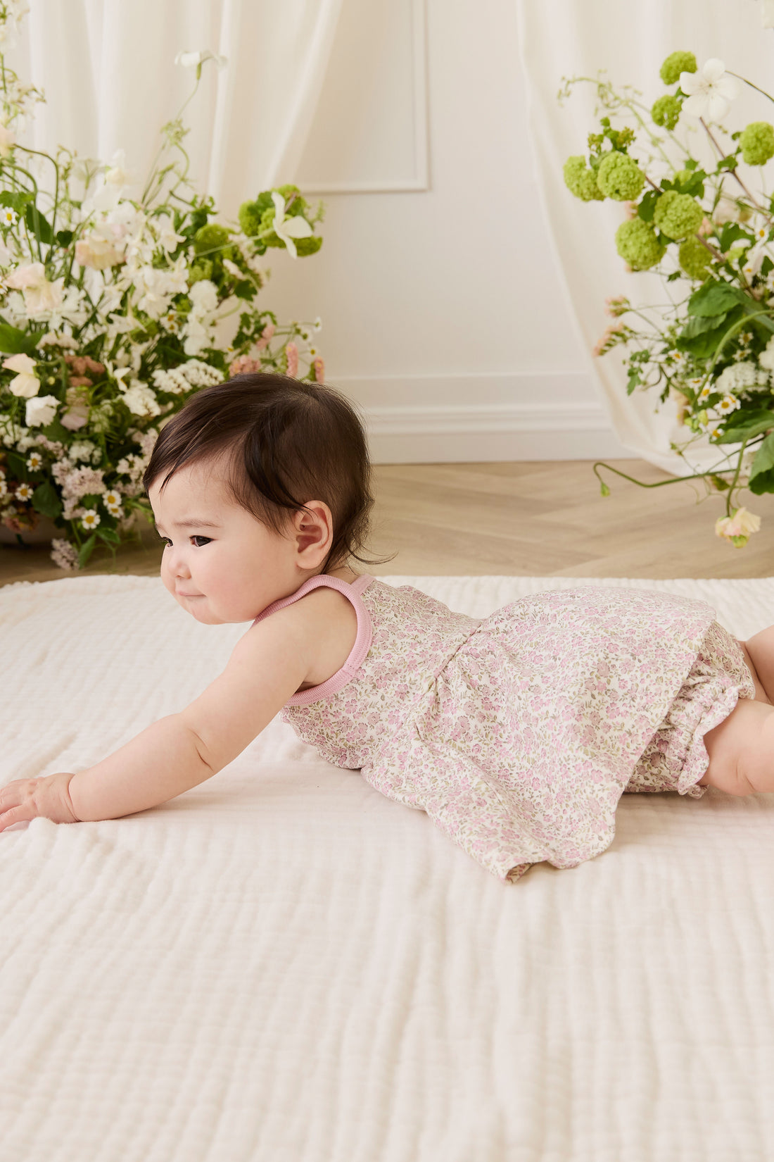 Organic Cotton Frill Bloomer - Tully Mauve Childrens Bloomer from Jamie Kay NZ