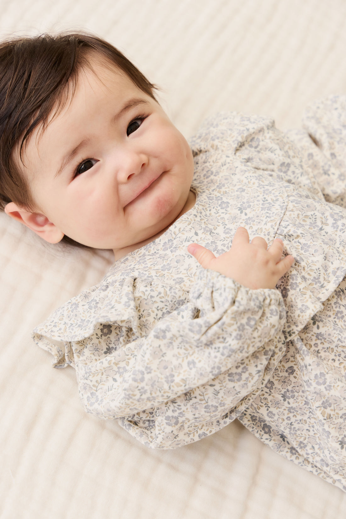 Organic Cotton Aurora Playsuit - Tully Grey Childrens Playsuit from Jamie Kay NZ