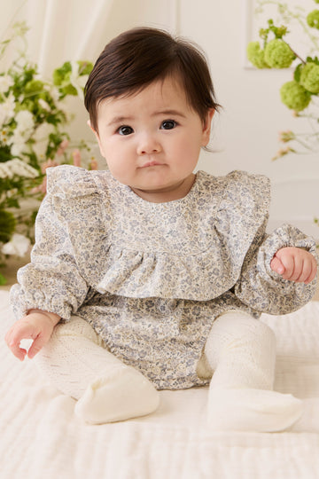 Organic Cotton Aurora Playsuit - Tully Grey Childrens Playsuit from Jamie Kay NZ