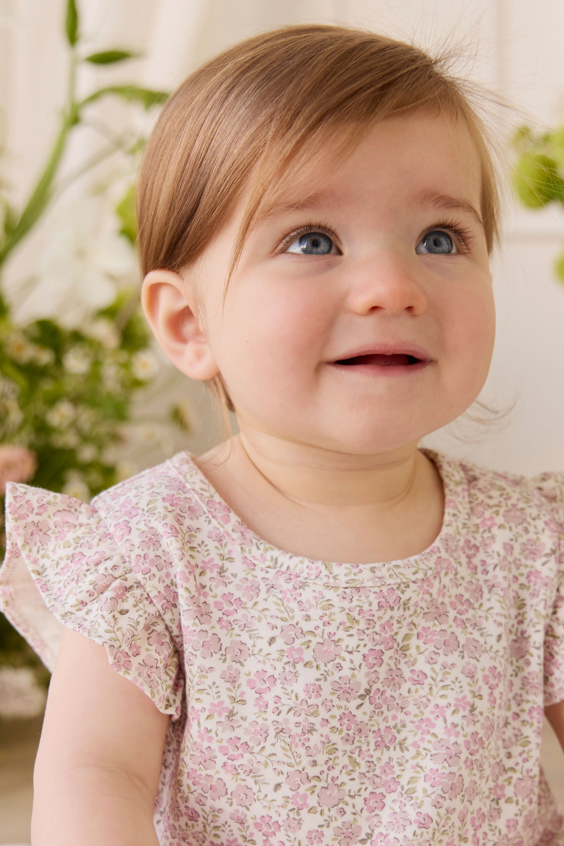 Organic Cotton Adrienne Playsuit - Tully Mauve Childrens Playsuit from Jamie Kay NZ