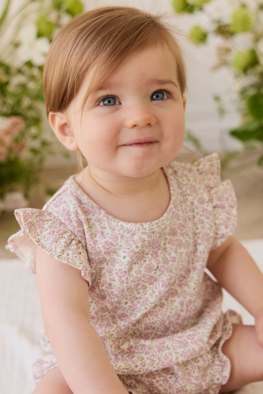 Organic Cotton Adrienne Playsuit - Tully Mauve Childrens Playsuit from Jamie Kay NZ