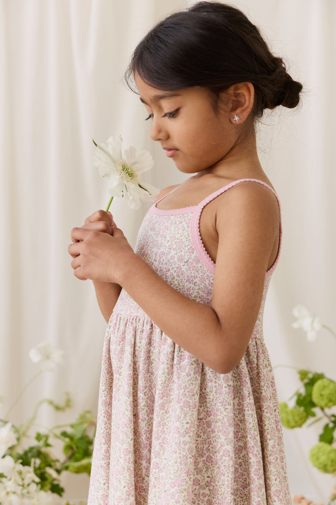 Organic Cotton Samantha Dress - Tully Mauve Childrens Dress from Jamie Kay NZ