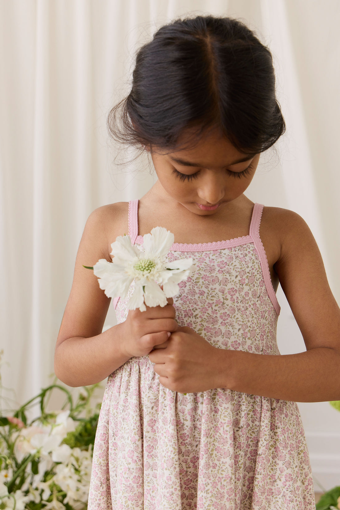 Organic Cotton Samantha Dress - Tully Mauve Childrens Dress from Jamie Kay NZ