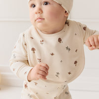 Organic Cotton Bib - Le Champignon Childrens Bib from Jamie Kay NZ