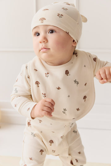 Organic Cotton Bib - Le Champignon Childrens Bib from Jamie Kay NZ