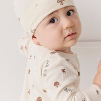 Organic Cotton Knot Beanie - Le Champignon Childrens Hat from Jamie Kay NZ