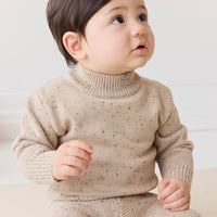 Matthew Jumper - Malt Fleck Childrens Jumper from Jamie Kay NZ