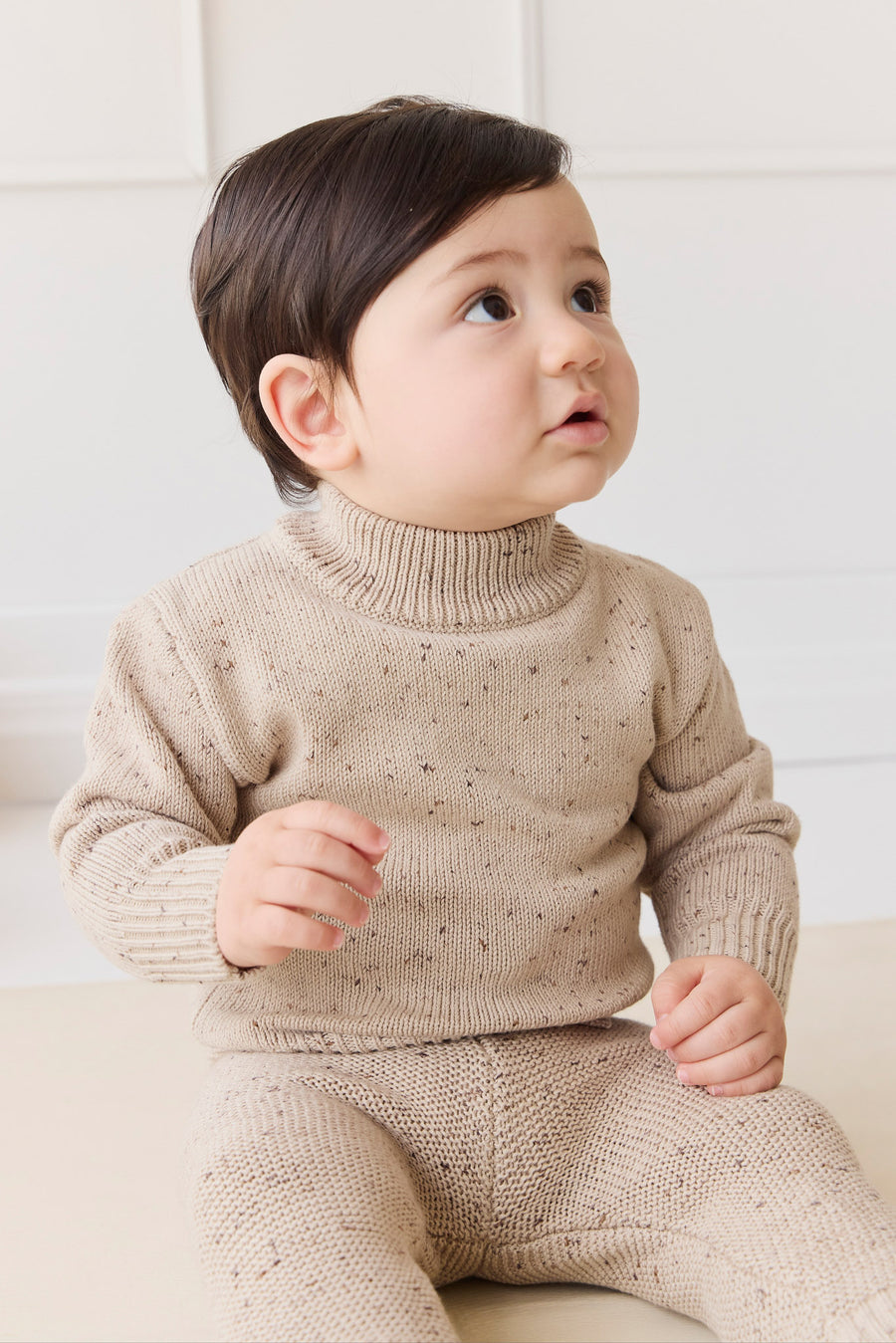 Matthew Jumper - Malt Fleck Childrens Jumper from Jamie Kay NZ