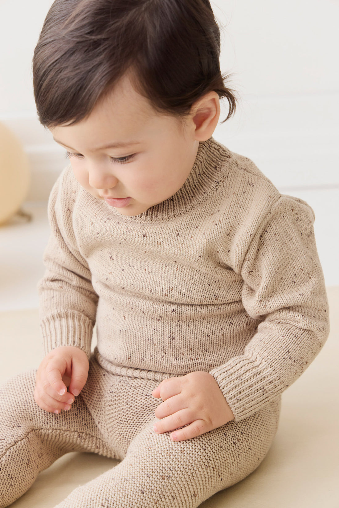 Matthew Jumper - Malt Fleck Childrens Jumper from Jamie Kay NZ