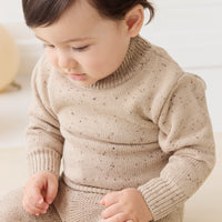 Matthew Jumper - Malt Fleck Childrens Jumper from Jamie Kay NZ