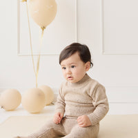 Matthew Jumper - Malt Fleck Childrens Jumper from Jamie Kay NZ