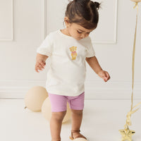 Pima Cotton Aude Tee - Cloud Little Georgie Childrens Top from Jamie Kay NZ