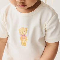 Pima Cotton Aude Tee - Cloud Little Georgie Childrens Top from Jamie Kay NZ