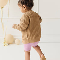 Emily Knitted Cardigan - Caramel Cream Childrens Cardigan from Jamie Kay NZ