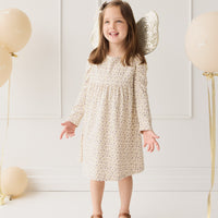 Organic Cotton Pixie Dress - Blueberry Field Raindrops Childrens Dress from Jamie Kay NZ