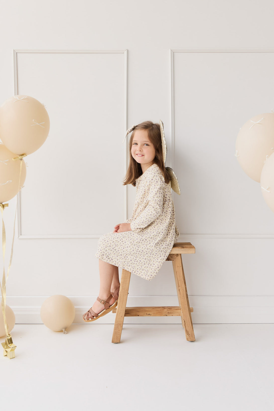 Organic Cotton Pixie Dress - Blueberry Field Raindrops Childrens Dress from Jamie Kay NZ