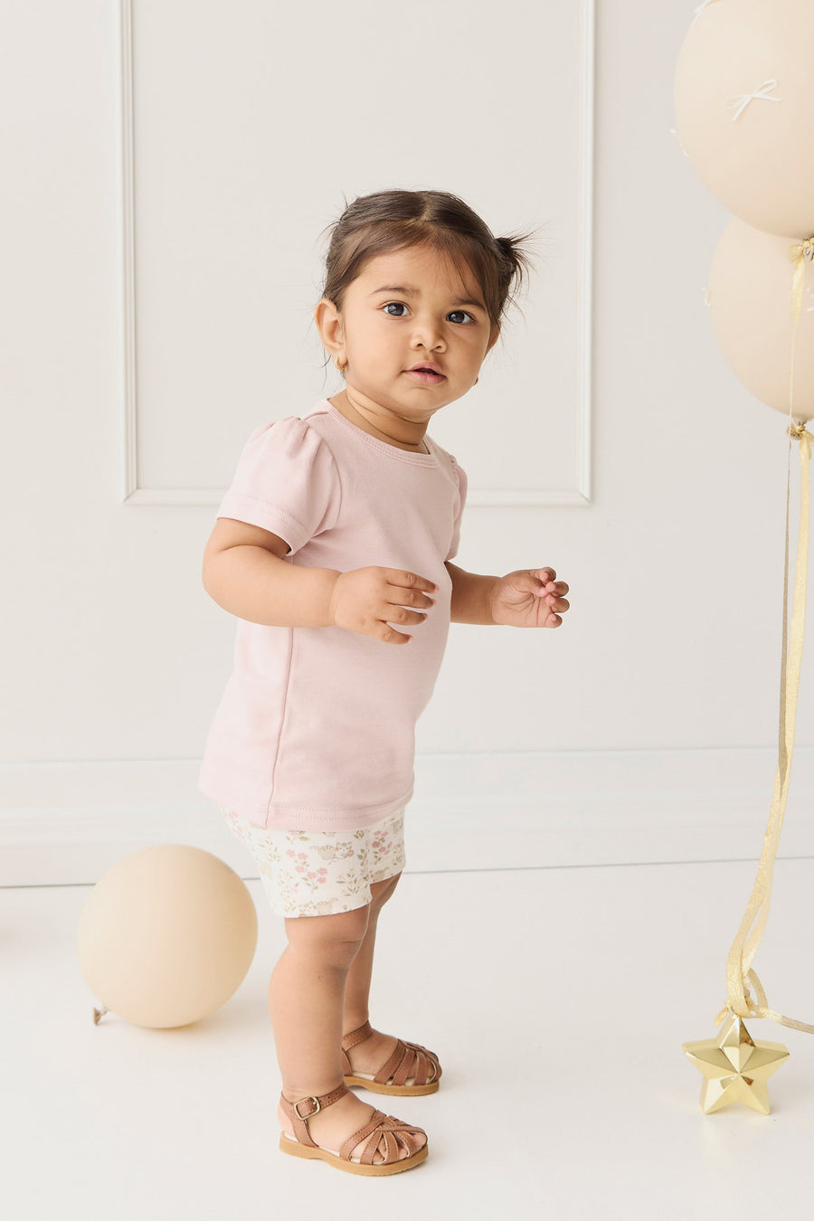 Pima Cotton Tasha Top - Dusky Pink Childrens Top from Jamie Kay NZ