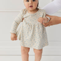 Organic Cotton Sage Top - Adnola Floral Childrens Top from Jamie Kay NZ