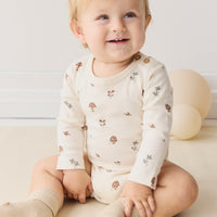 Organic Cotton Fernley Bodysuit - Le Champignon Childrens Bodysuit from Jamie Kay NZ