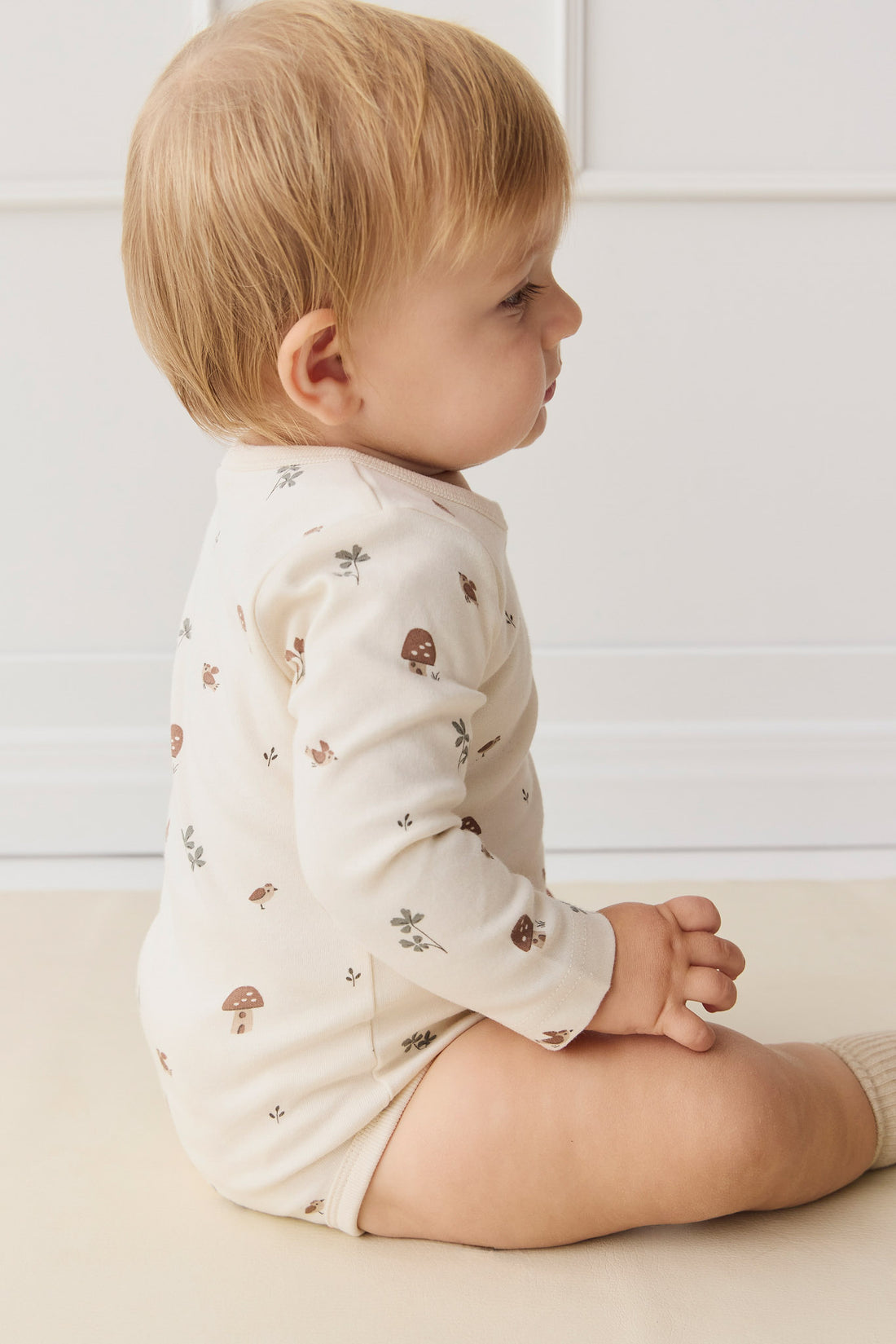 Organic Cotton Fernley Bodysuit - Le Champignon Childrens Bodysuit from Jamie Kay NZ