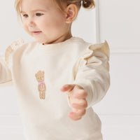 Organic Cotton Maple Sweatshirt - Cloud Little Georgie Childrens Top from Jamie Kay NZ