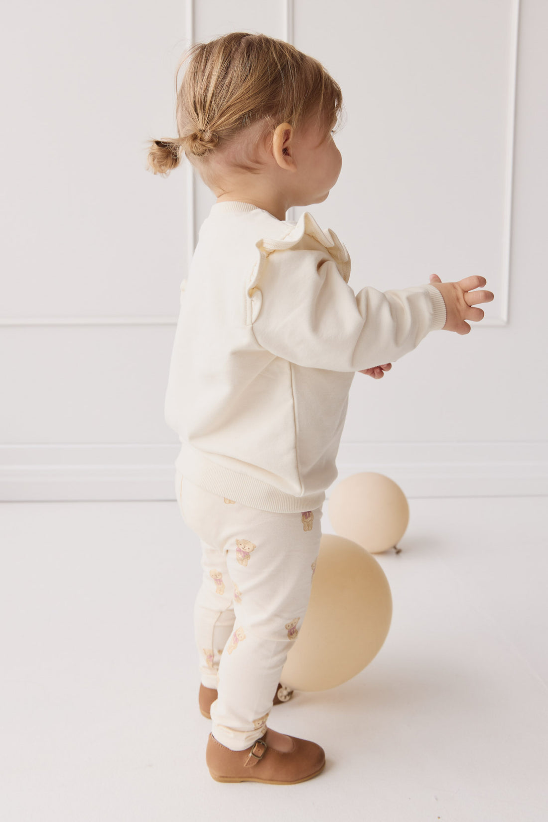 Organic Cotton Maple Sweatshirt - Cloud Little Georgie Childrens Top from Jamie Kay NZ