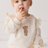 Organic Cotton Maple Sweatshirt - Cloud Little Georgie Childrens Top from Jamie Kay NZ