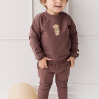 Organic Cotton Damien Sweatshirt - Earth Little Ted Childrens Top from Jamie Kay NZ