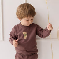 Organic Cotton Damien Sweatshirt - Earth Little Ted Childrens Top from Jamie Kay NZ