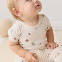 Organic Cotton Hudson Short Sleeve Bodysuit - Le Champignon Childrens Bodysuit from Jamie Kay NZ