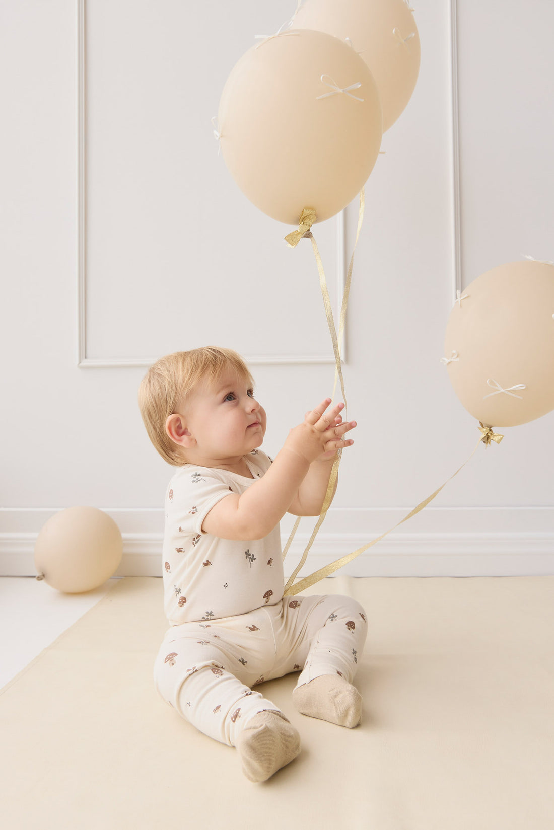 Organic Cotton Hudson Short Sleeve Bodysuit - Le Champignon Childrens Bodysuit from Jamie Kay NZ