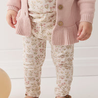 Organic Cotton Everyday Legging - Moons Woolen Ball Childrens Legging from Jamie Kay NZ