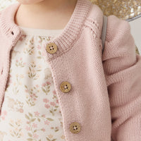 Ava Cardigan - Shell Pink Childrens Cardigan from Jamie Kay NZ