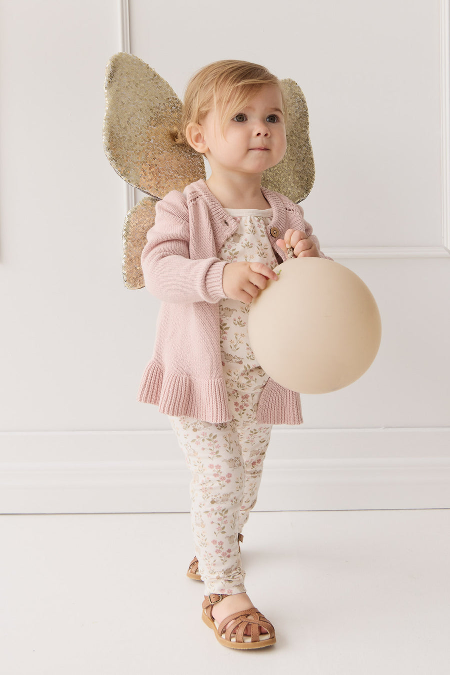 Organic Cotton Everyday Legging - Moons Woolen Ball Childrens Legging from Jamie Kay NZ