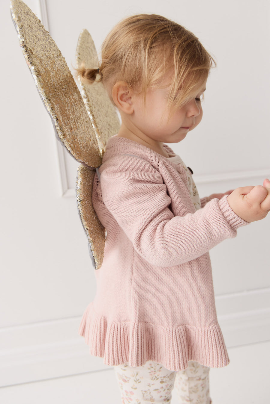 Ava Cardigan - Shell Pink Childrens Cardigan from Jamie Kay NZ