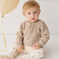 Sam Knitted Jumper - Malt Fleck Childrens Jumper from Jamie Kay NZ