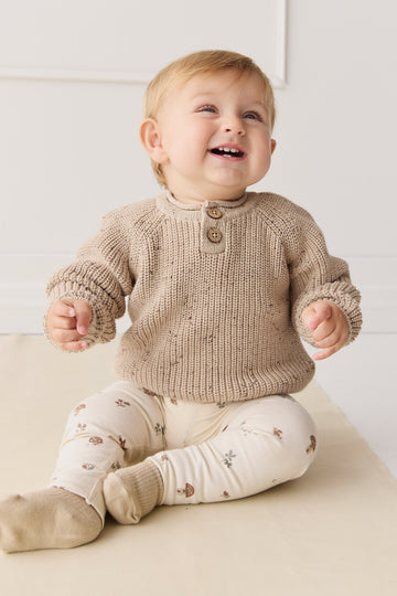 Organic Cotton Everyday Legging - Le Champignon Childrens Legging from Jamie Kay NZ