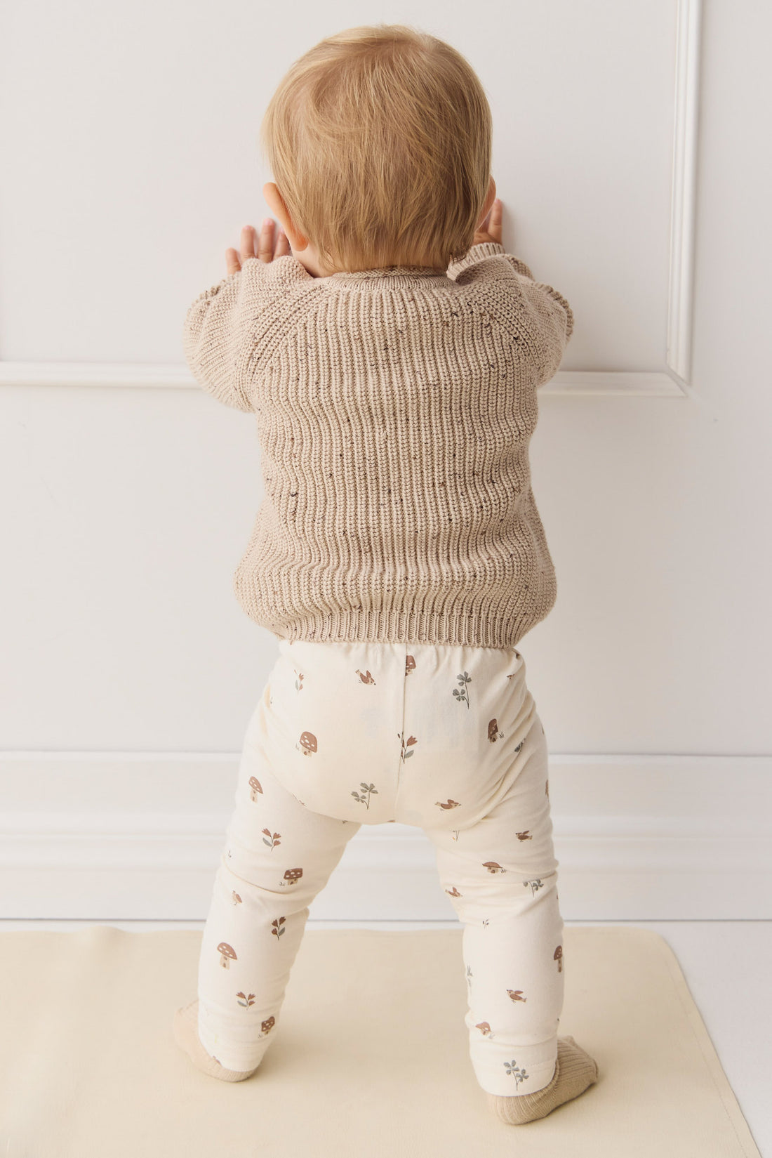 Sam Knitted Jumper - Malt Fleck Childrens Jumper from Jamie Kay NZ