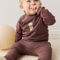 Organic Cotton Damien Sweatshirt - Earth Little Ted Childrens Top from Jamie Kay NZ