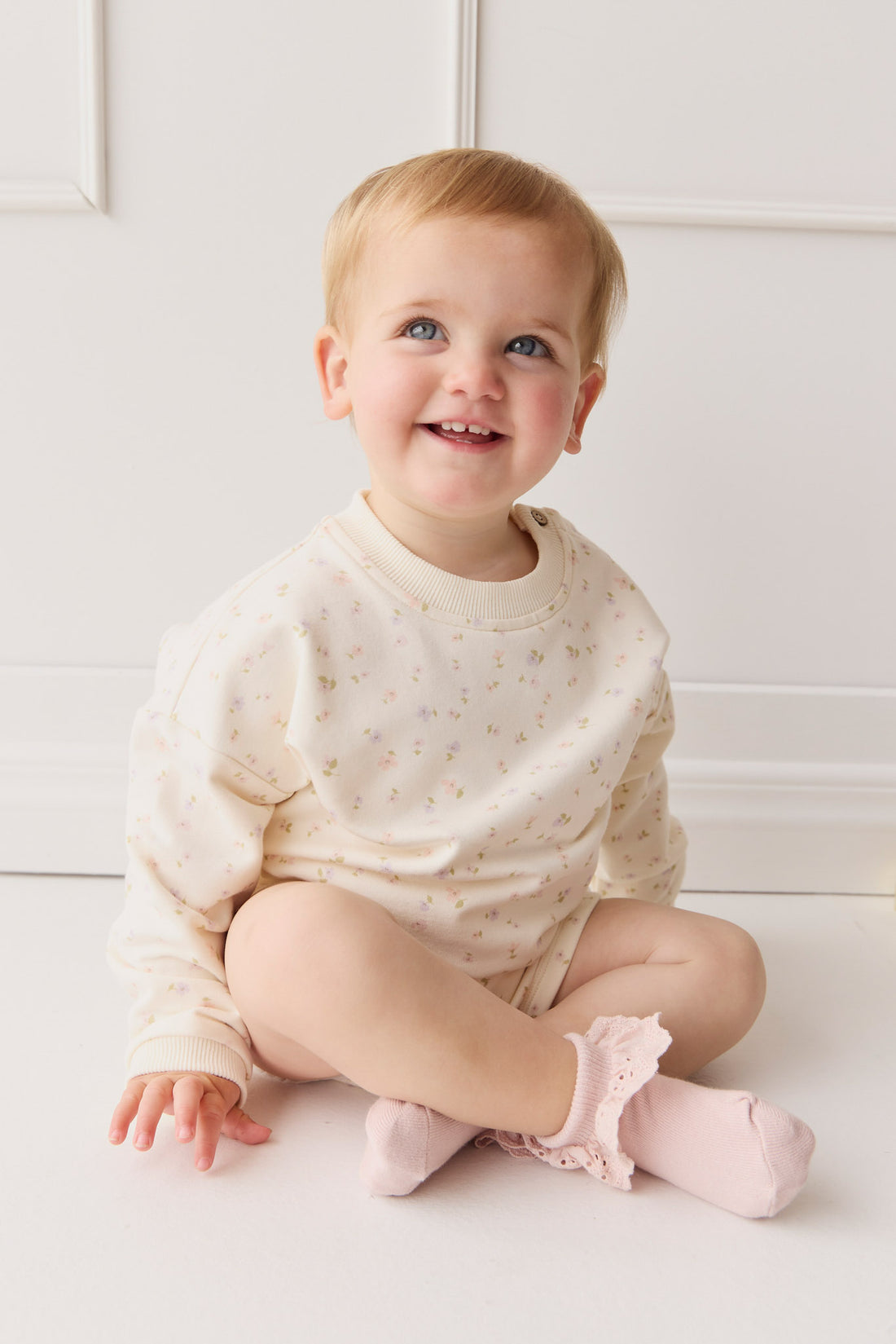 Organic Cotton Damien Sweatshirt - Briella Whisper Childrens Top from Jamie Kay NZ