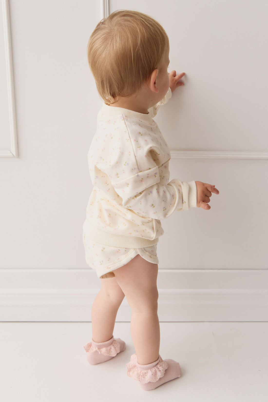 Organic Cotton Ivy Shortie - Briella Whisper Childrens Short from Jamie Kay NZ