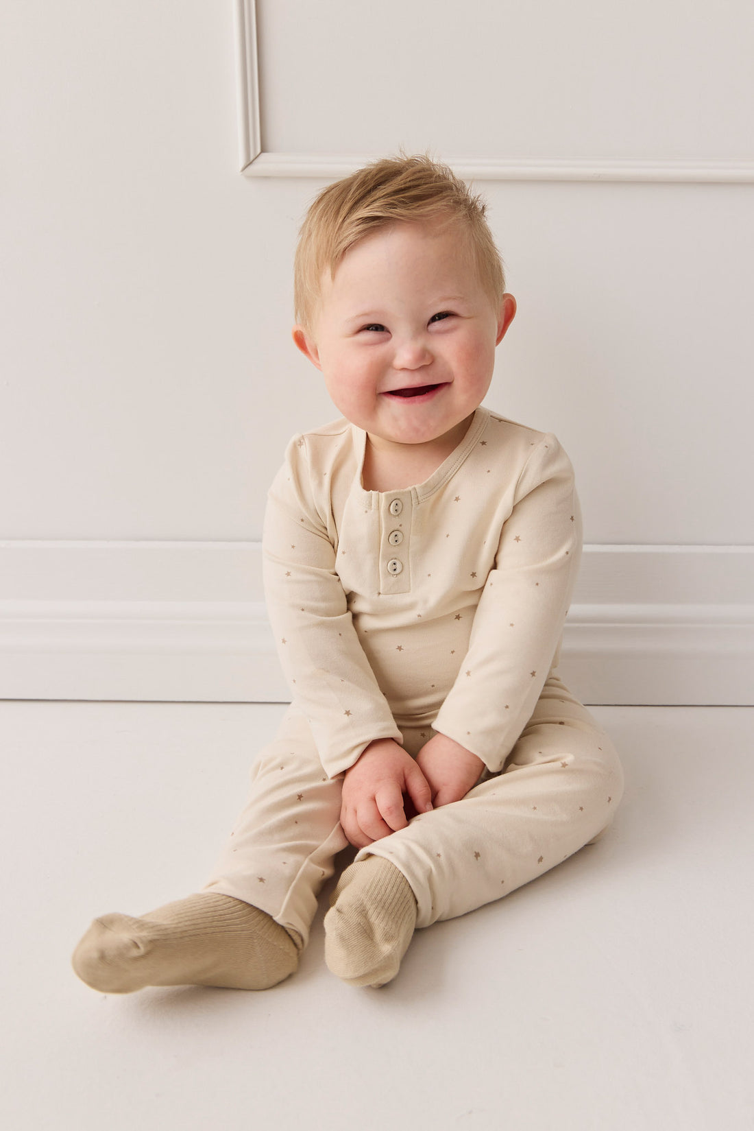 Organic Cotton Modal Legging - Milky Way Buff Childrens Legging from Jamie Kay NZ