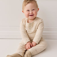 Organic Cotton Modal Legging - Milky Way Buff Childrens Legging from Jamie Kay NZ