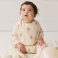 Organic Cotton Bib - Little Ted Childrens Bib from Jamie Kay NZ