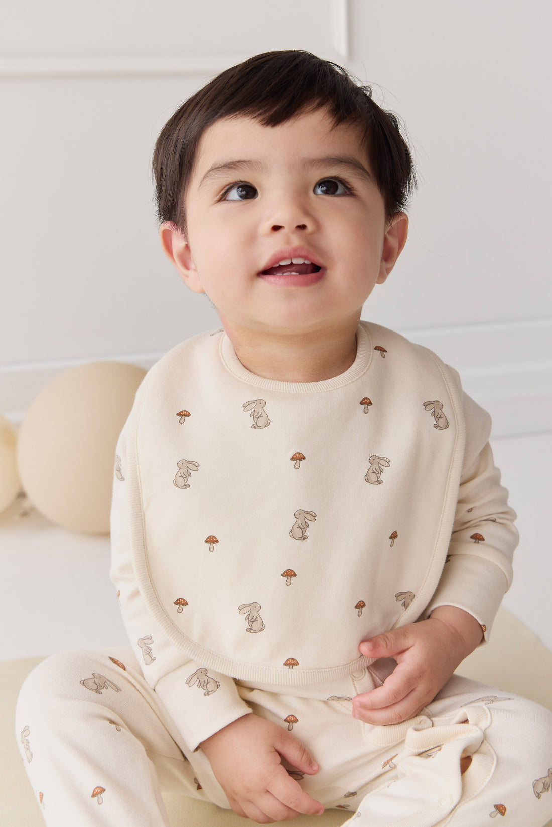 Organic Cotton Bib - Le Lapin Childrens Bib from Jamie Kay NZ