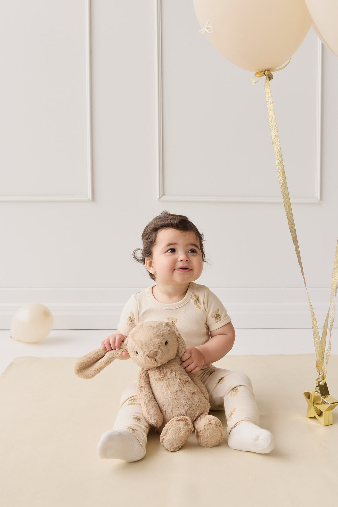 Organic Cotton Hudson Short Sleeve Bodysuit - Little Ted Childrens Bodysuit from Jamie Kay NZ