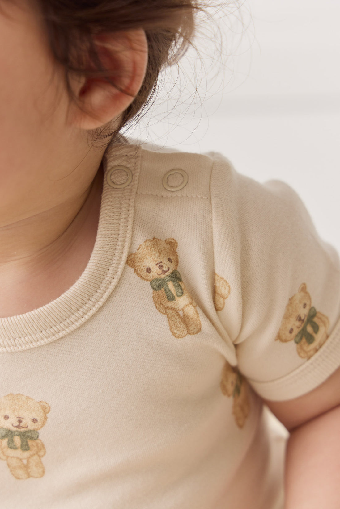 Organic Cotton Hudson Short Sleeve Bodysuit - Little Ted Childrens Bodysuit from Jamie Kay NZ