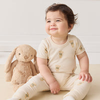 Organic Cotton Hudson Short Sleeve Bodysuit - Little Ted Childrens Bodysuit from Jamie Kay NZ