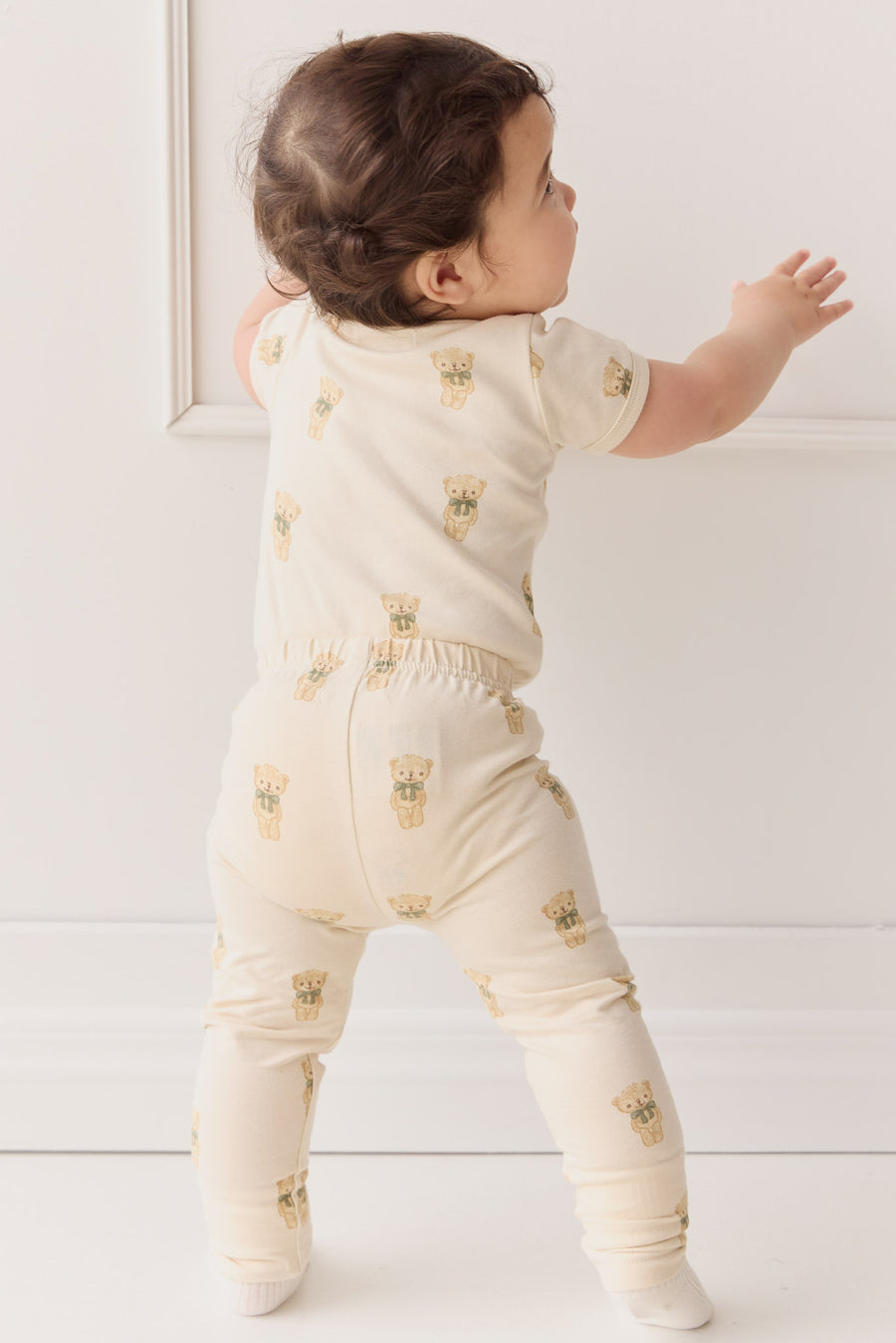 Organic Cotton Hudson Short Sleeve Bodysuit - Little Ted Childrens Bodysuit from Jamie Kay NZ